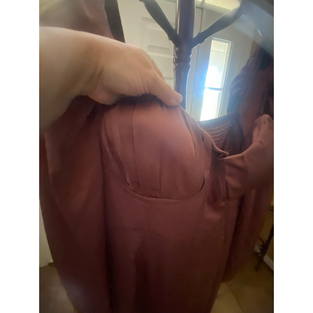 Women's Fashion Nova Brown 1X Long Sleeve Jumpsuit - Picture 3 of 7
